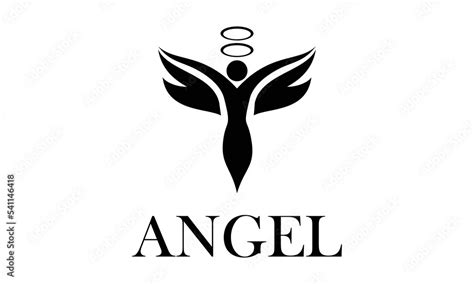 angel vector logo Free Vector Stock Vector | Adobe Stock