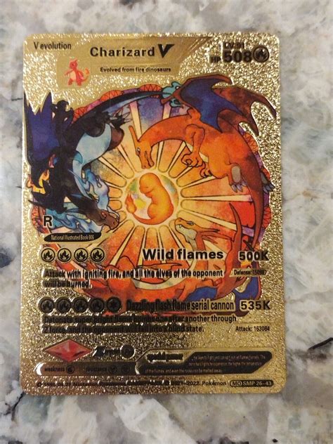 Mavin | 🔥CHARIZARD V Gold Foil Pokemon Card, HP 508 Tag Team Evolution! 🔥