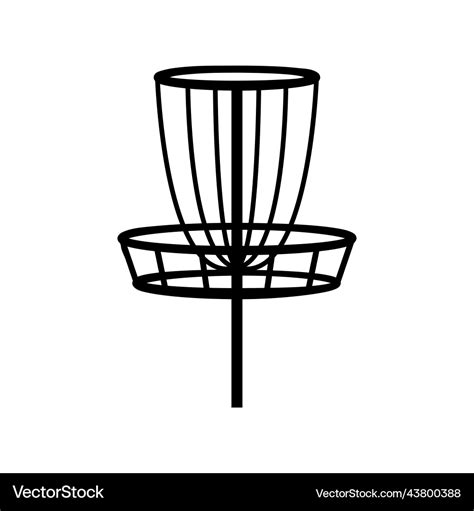 Disc golf basket icon outline Royalty Free Vector Image