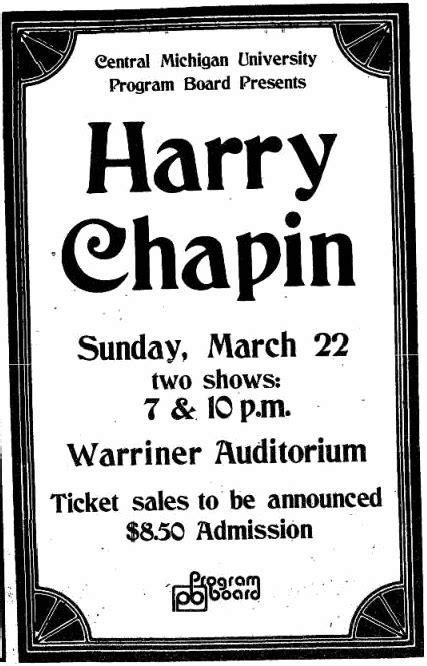 Harry Chapin | The Concert Database