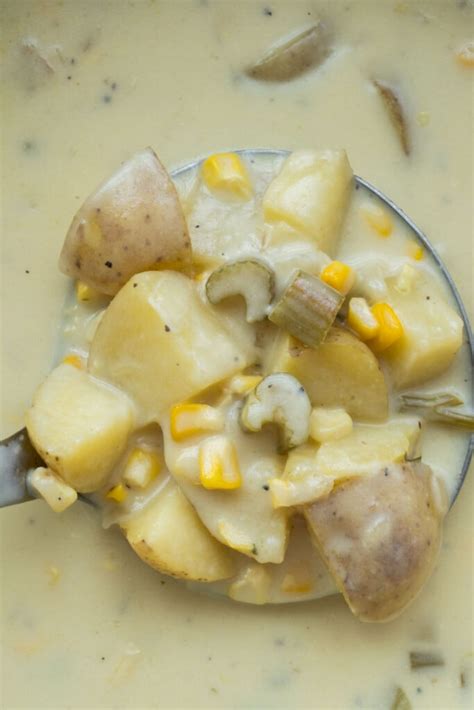 Yukon Gold Potato Soup (No Bacon!) - Brooklyn Farm Girl