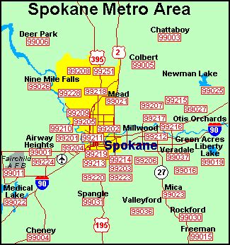 Zip Code Map Spokane – Map Vector