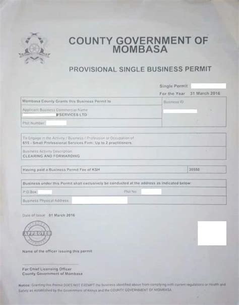 Single business permit Mombasa county - Tuko.co.ke