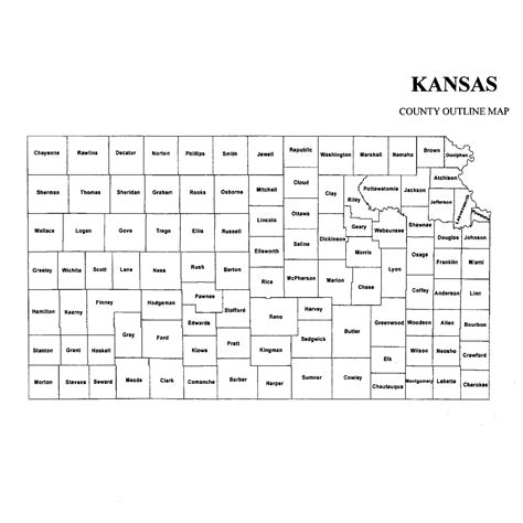 Kansas County Map – Jigsaw-Genealogy