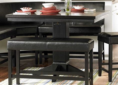 Dining room, Corner Black Dining Room Set With Bench Unique Black Dining Room Set Kitche ...