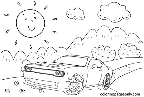 Dodge Challenger Coloring Pages
