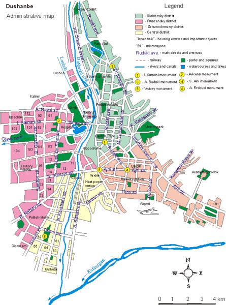 Dushanbe City Map - Dushanbe • mappery