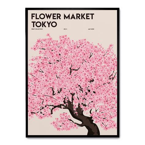 Flower Market Tokyo affisch | Postera.se