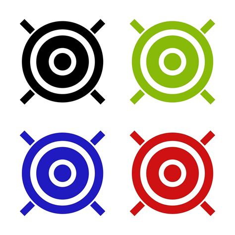 Set Of Target On White Background 2148210 Vector Art at Vecteezy