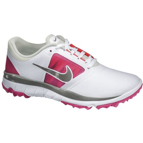 NEW Womens Nike FI Impact White/Gray/Vivid Pink Golf Shoes 10 M ...