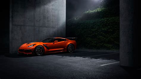 Download Supercar Orange Car Car Chevrolet Chevrolet Corvette Vehicle Chevrolet Corvette C7.R 4k ...