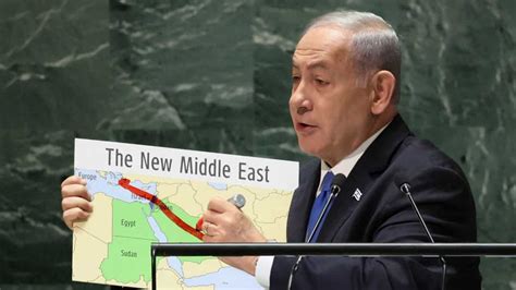 Israeli Prime Minister Benjamin Netanyahu under fire for holding up map ...