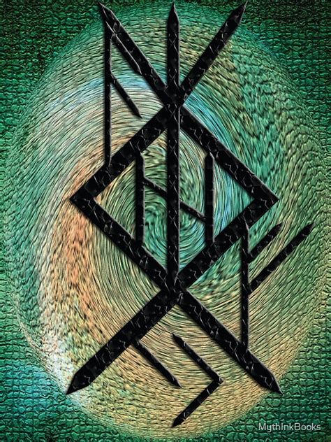 "Runic Sigil for Protection, Strength, and Success" Art Print by MythInkBooks | Redbubble