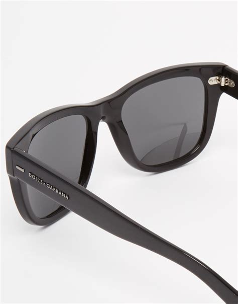 Dolce & gabbana Dolce & Gabanna Wayfarer Sunglasses in Black for Men | Lyst