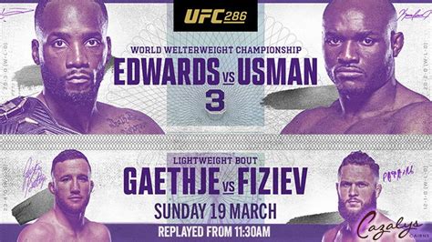 UFC 286 - EDWARDS VS USMAN 3 | Cazalys Cairns, Portsmith, QL | March 19, 2023