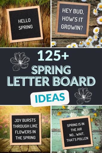 125+ Best Spring Letter Board Quotes