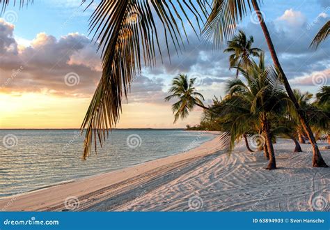 Sunset at Beach at the Bahamas Stock Image - Image of holiday, orange: 63894903
