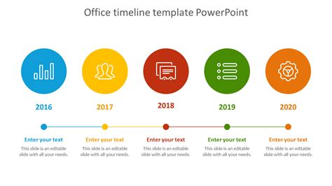 Multinode Office Timeline Template PowerPoint Presentation