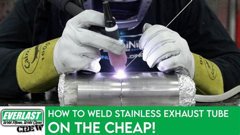 How to TIG Weld Stainless Steel Exhaust Pipe | Everlast Welders - YouTube