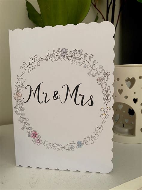 Personalised Handmade Wedding Card. | Etsy