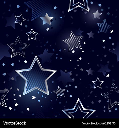 Seamless background with silver stars Royalty Free Vector