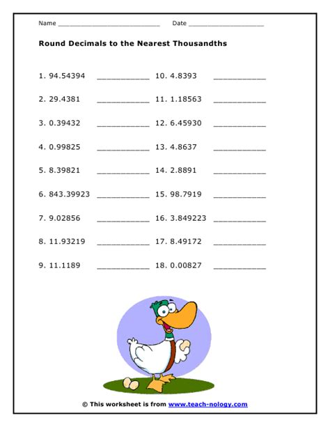 Rounding To Nearest Thousandth Decimal