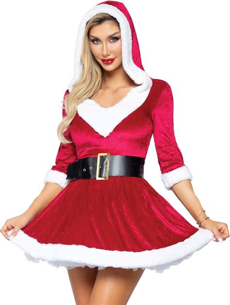 Leg Avenue Women's Sexy Mrs. Claus Christmas Costume Adult Sized ...