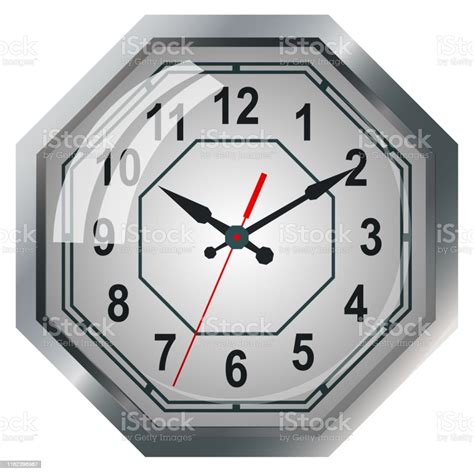 Clock Icon World Time Concept Business Background Stock Illustration ...