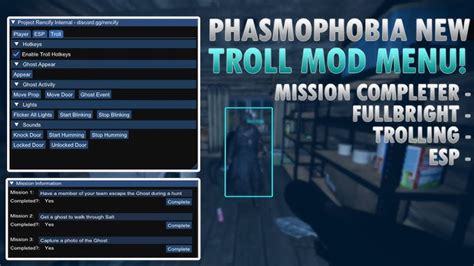 Phasmophobia Cheat Menu And Online Working Pc And Mac Os 720p 2 Update Download Game Hacks ...