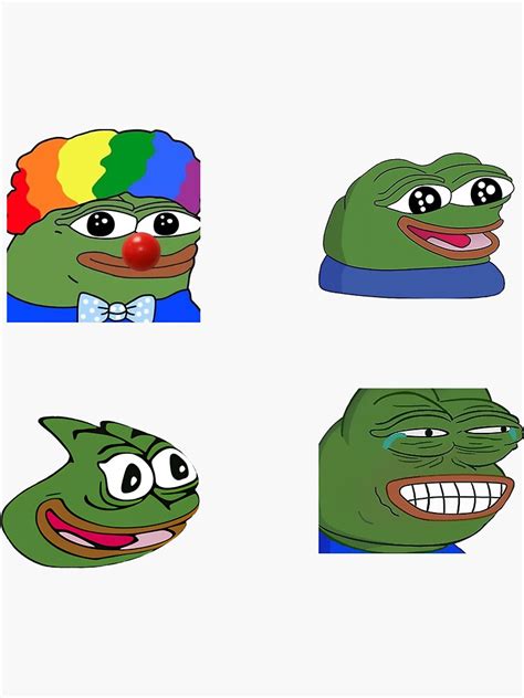 "peepo pepe emotes" Sticker for Sale by DozaStore | Redbubble