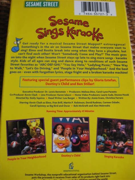 Sesame Street Sesame Sings Karaoke Sing Along VHS Video | eBay