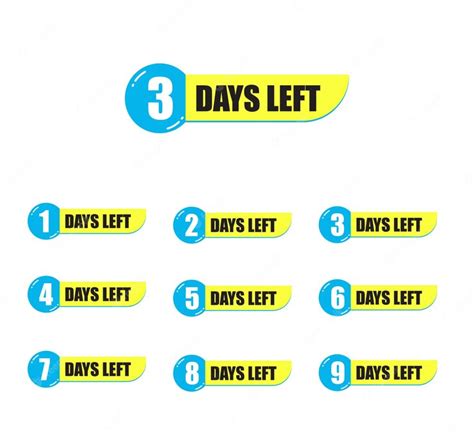 Premium Vector | Countdown number of days left