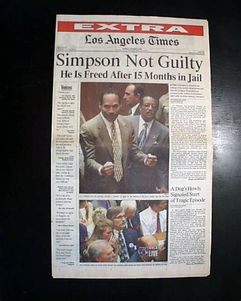 O.J. Simpson Not Guilty in 1995.... - RareNewspapers.com