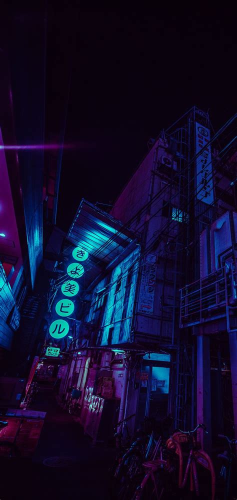 JAPANESE NIGHT PHONE WALLPAPER | Cityscape wallpaper, Vaporwave ...