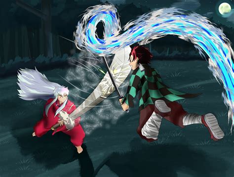 ArtStation - Fan Manga Crossover : Kimetsu no Yaiba X InuYasha, The Demon Slayer vs The Hannyo ...