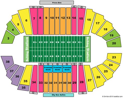 Bulldog Stadium Seating Chart