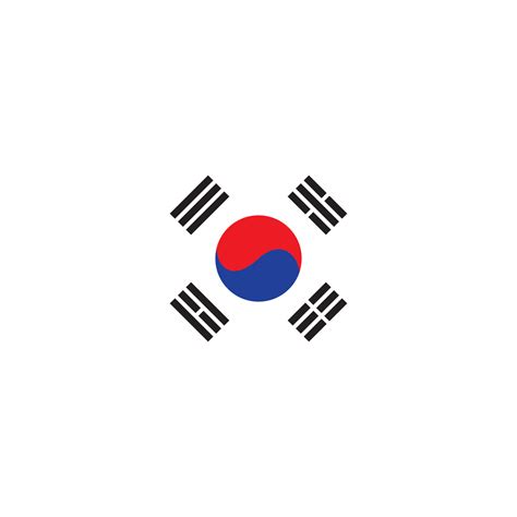 south korea flag logo 10823007 Vector Art at Vecteezy