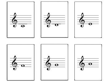 Treble Clef Flashcards by Music with Mrs Lamb | Teachers Pay Teachers