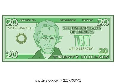 Us 20 Dollar Bill Vector Illustration Stock Vector (Royalty Free) 2227738441 | Shutterstock