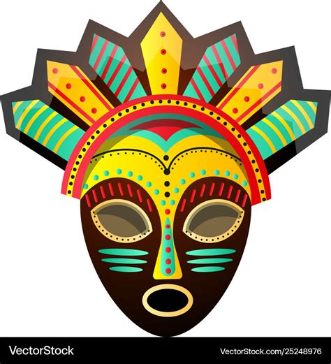 Simple Colorful African Masks