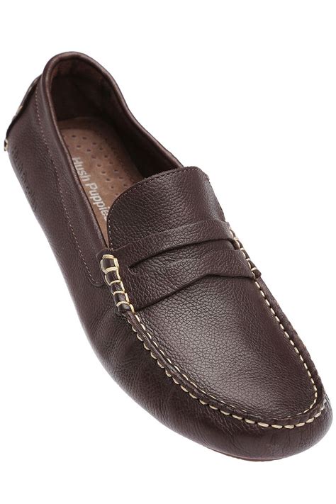 HUSH PUPPIES - Mens Brown Leather Casual Slipon Shoe, S For SHOES, Men | Hush puppies shoes ...