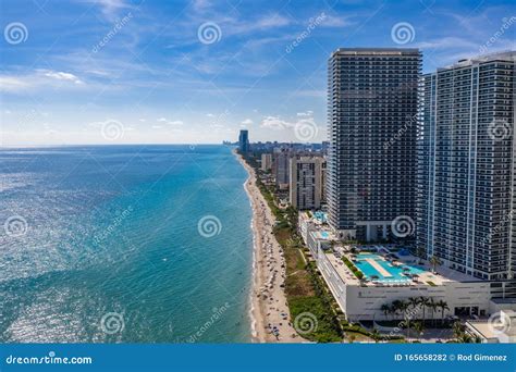 Aerial View of Buildings and Hotels on the Beach in Miami Beach Stock ...