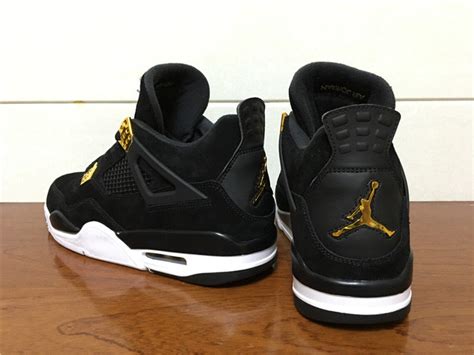 Air Jordan 4 royalty Black Gold 308497-032 Women and Man - Etsy