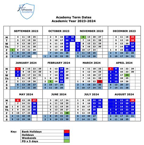 Calendar and Term Dates - The Hathaway Academy