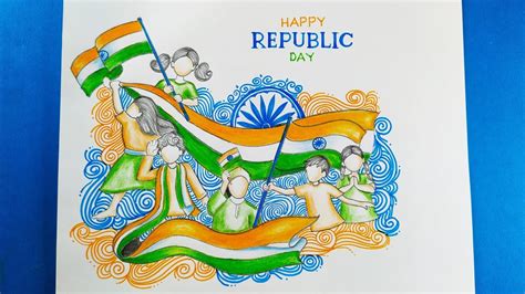 How To Draw Republic Day Drawing Easy Republic Day Draw – Rainy Weathers