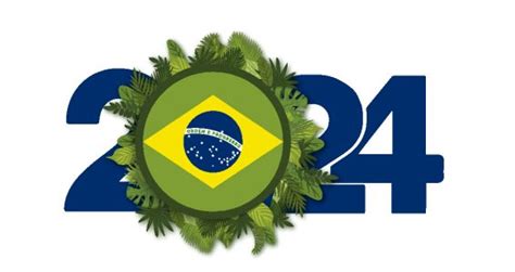 Feliz Ano Novo 2024 Brasil Ilustração Vetor EPS [download] - Designi