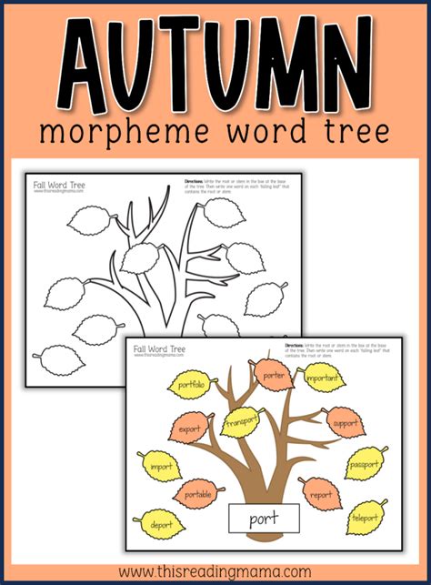 Autumn Tree Morpheme Mat - This Reading Mama