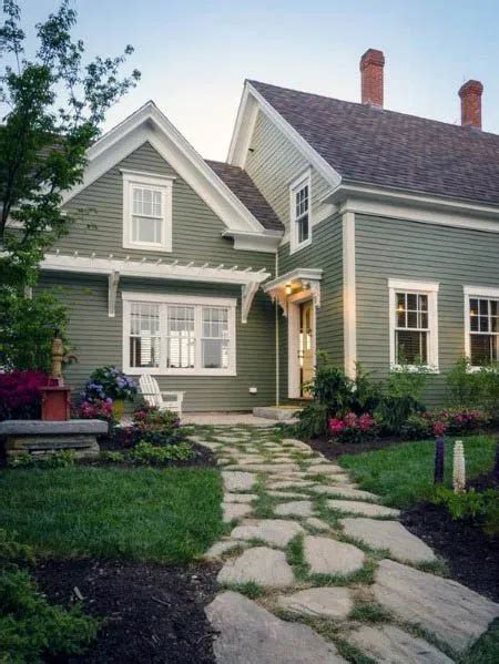 green grey house - Google Search in 2020 | Best exterior house paint ...