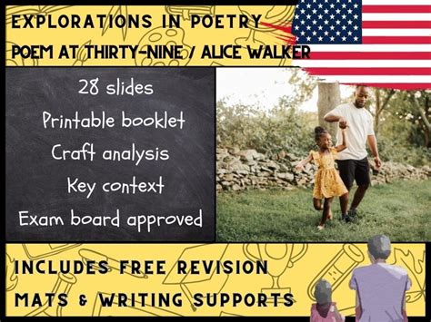 Poem at Thirty-Nine, Alice Walker - 2023 - KS3/KS4 - Lessons (28 page booklet + revision mats ...