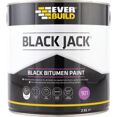 Everbuild 901 Bitumen Paint Black 2 .5LTR 90102 | at Zoro